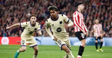 لامين يامال يتجاوز ميسي ورونالدو ويحقق 50 هدفًا مع برشلونة